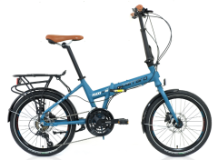 Carraro Flexi 121 Hidrolik Disk Fren Katlanır Bisiklet Petrol Yeşil-Siyah Krom Kahve