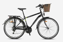 Kron Tetra Man 3.0 28 Jant Şehir Bisikleti Mat Füme-Neon Sarı 46 cm