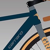 Carraro Gravel G2 28 Jant 20 Vites Mat Navy Mavi-Gri-Turuncu 55 cm