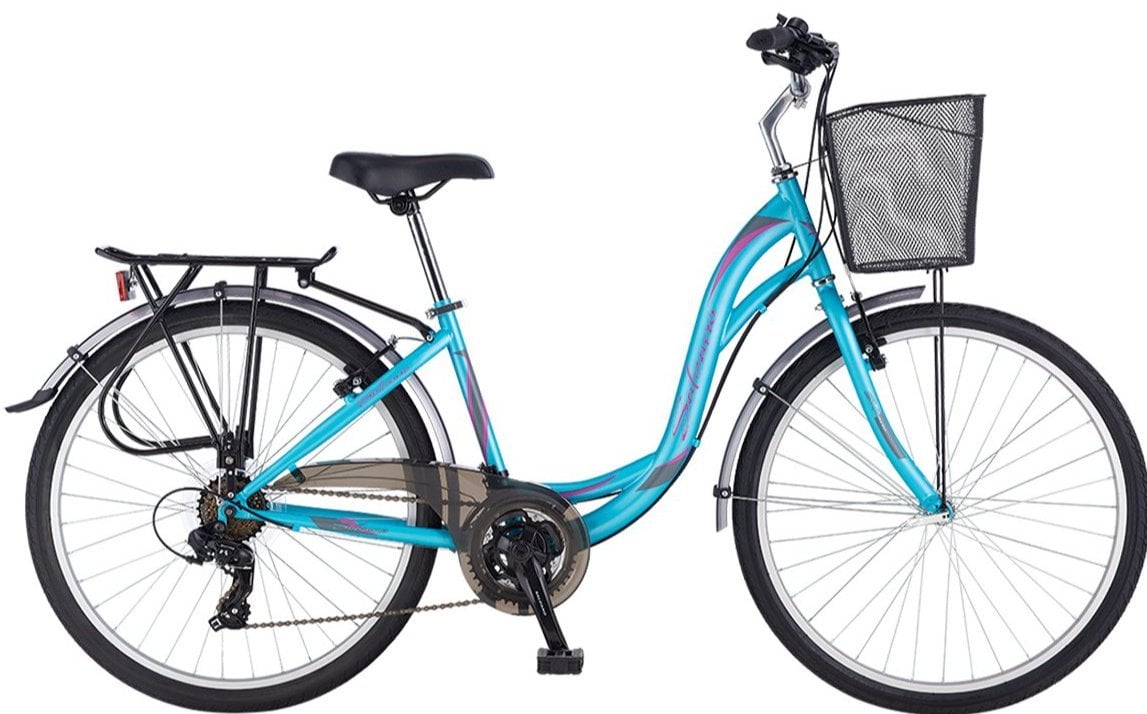 Salcano Bodrum 26 Unisex Şehir Bisikleti Turkuaz-Mor 40 cm