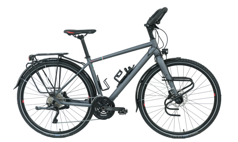 Carraro CR-T World 28 Jant 22 Vites Tur Bisikleti Mat Antrasit-Kırmızı 51 cm